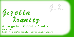 gizella kranitz business card